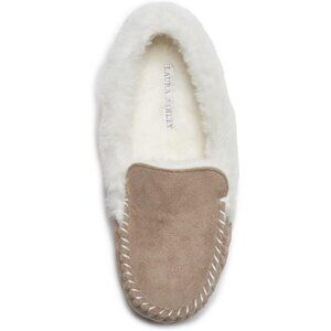 Women's White Tan Memory Foam Warm Fuzzy Rubber Faux Fur Slippers Boot Shoes